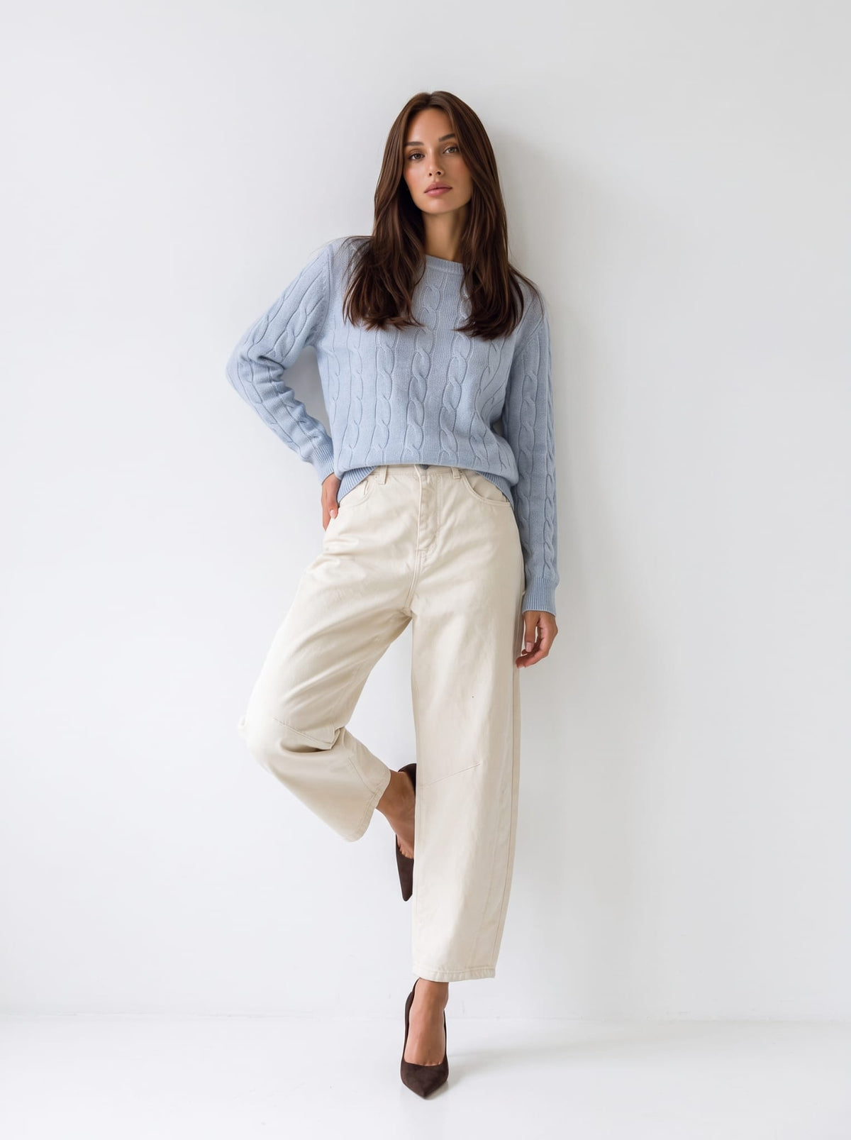 Pullover Sidonie – Celeste polvere Maglia donna