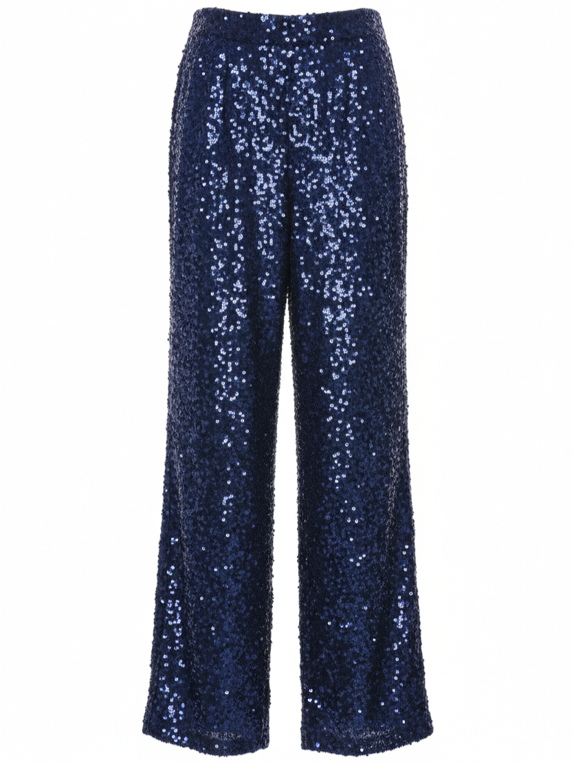 Pantalone Peonia - paillettes blu donna
