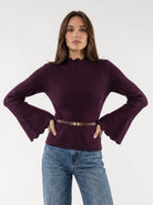 Pull Evania - Bordeaux Maglia donna