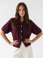Cardigan Evania – Bordeaux Cardigan donna