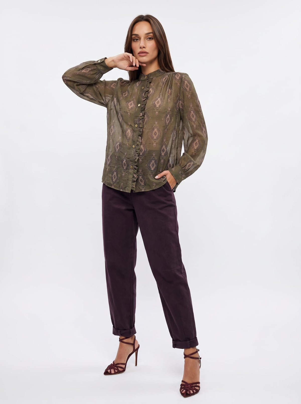 Pantalone Eira – Prugna Pantalone donna