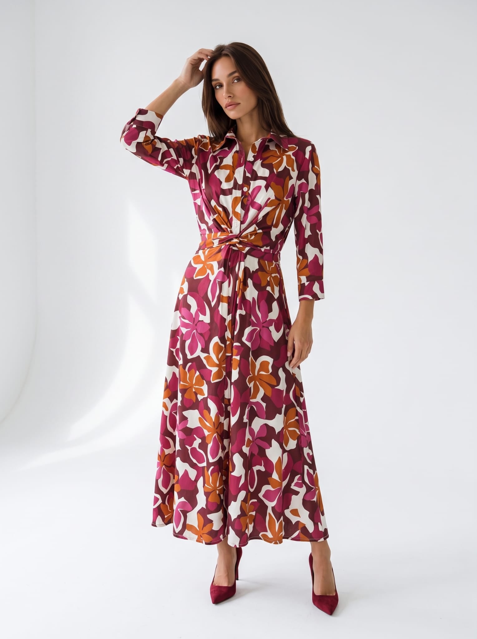Abito Lyra - Bordeaux Multicolor Abito donna