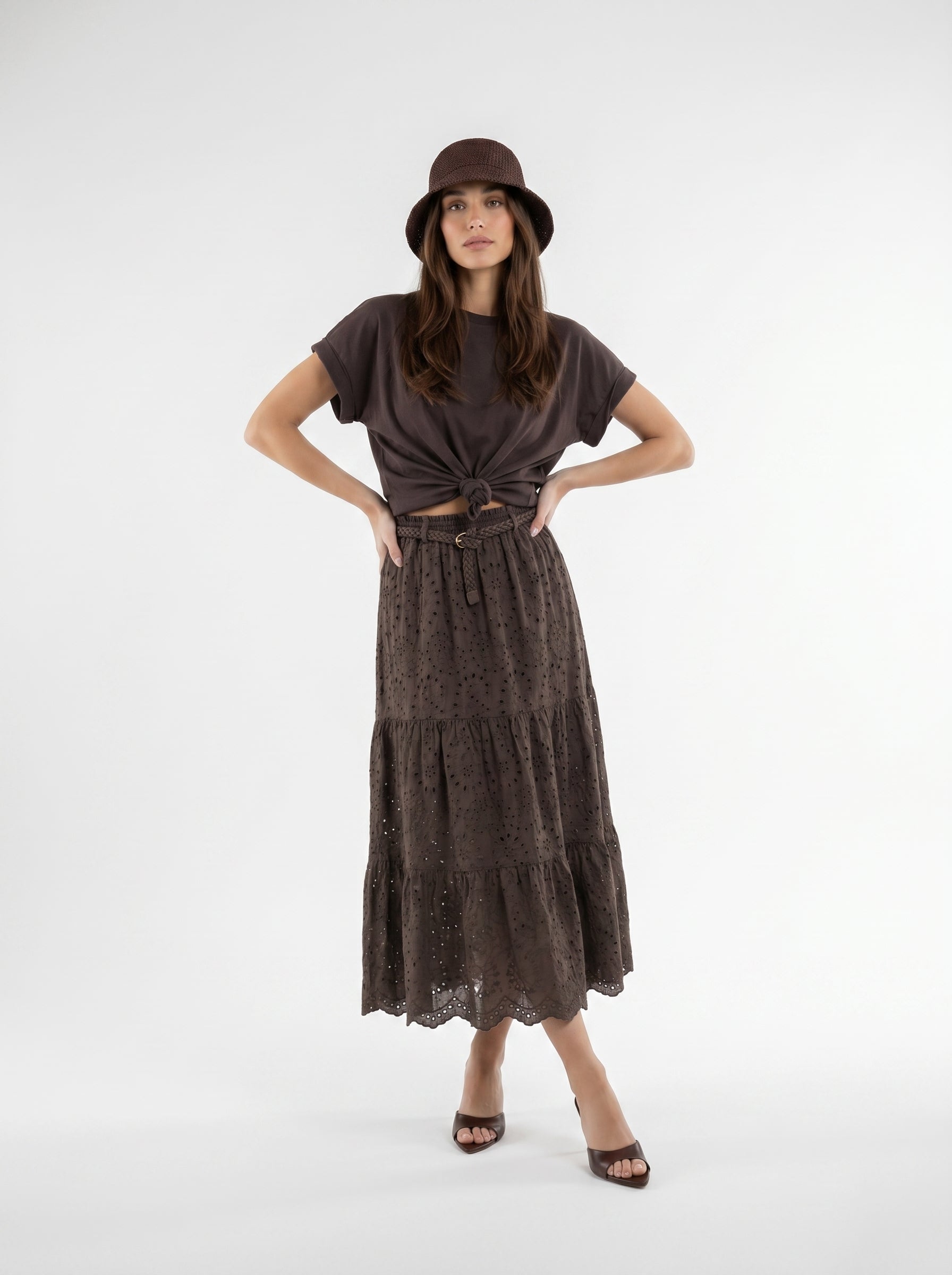 T-Shirt Clotilde - Marrone donna