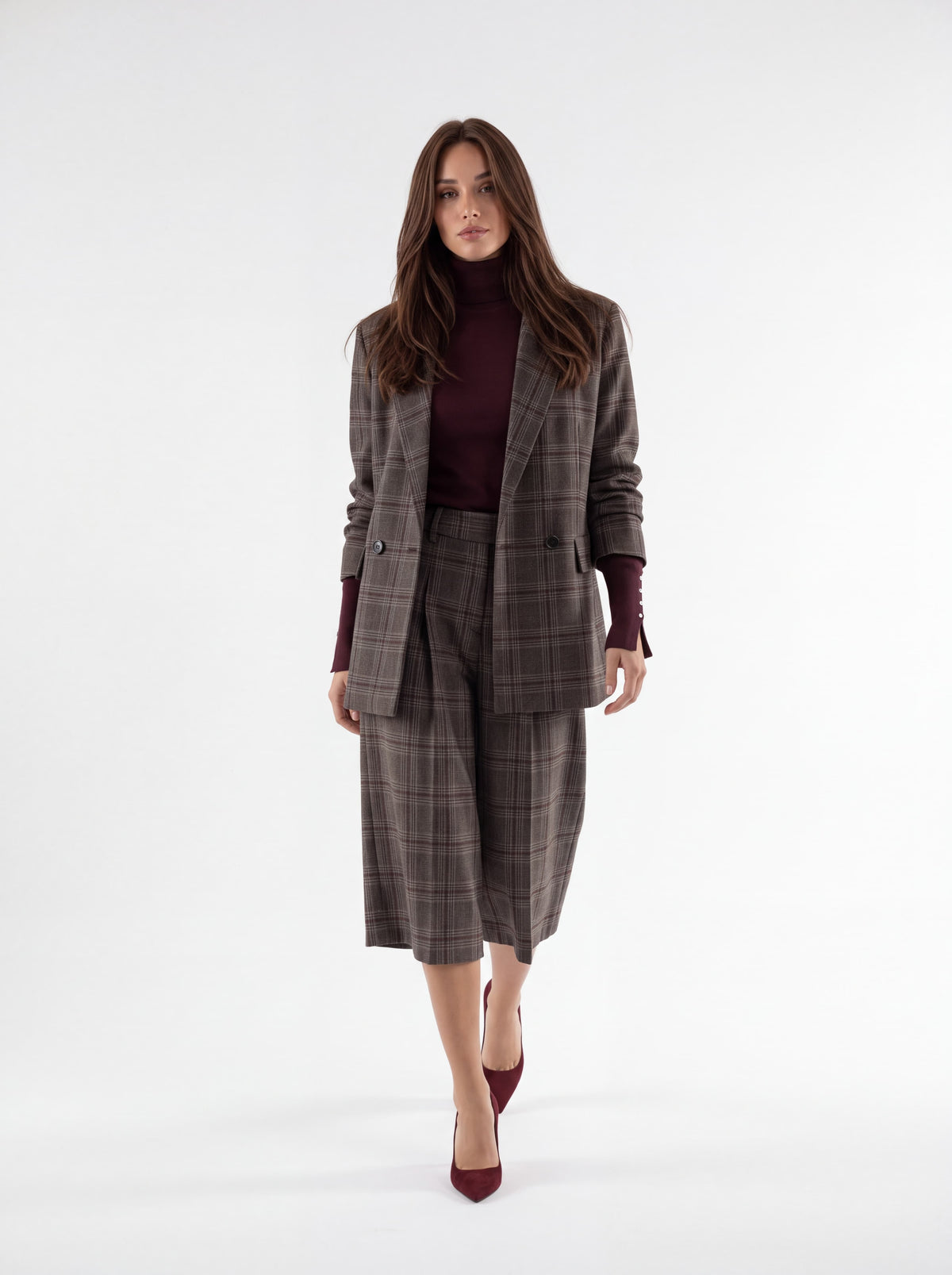 Tailleur Mazarine – Taupe / Bordeaux Tailleur donna