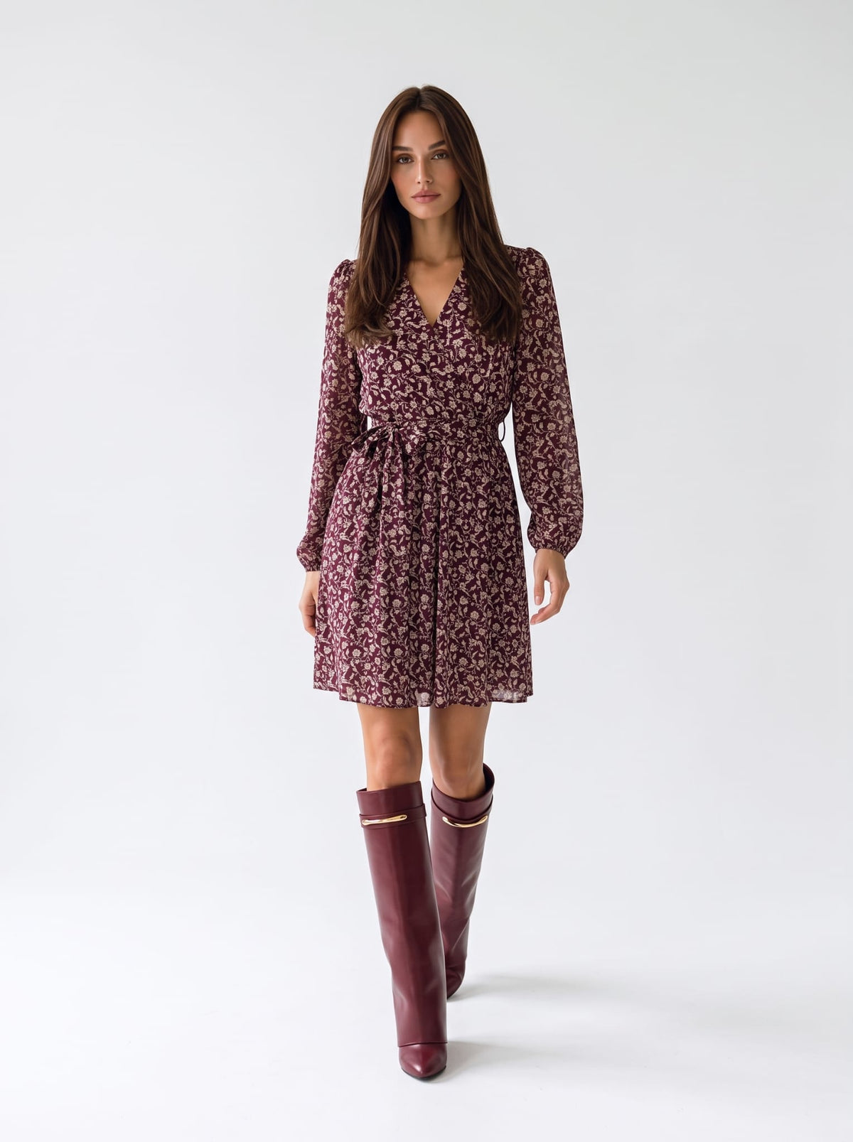 Abito Eudora – Bordeaux/Panna Abito donna