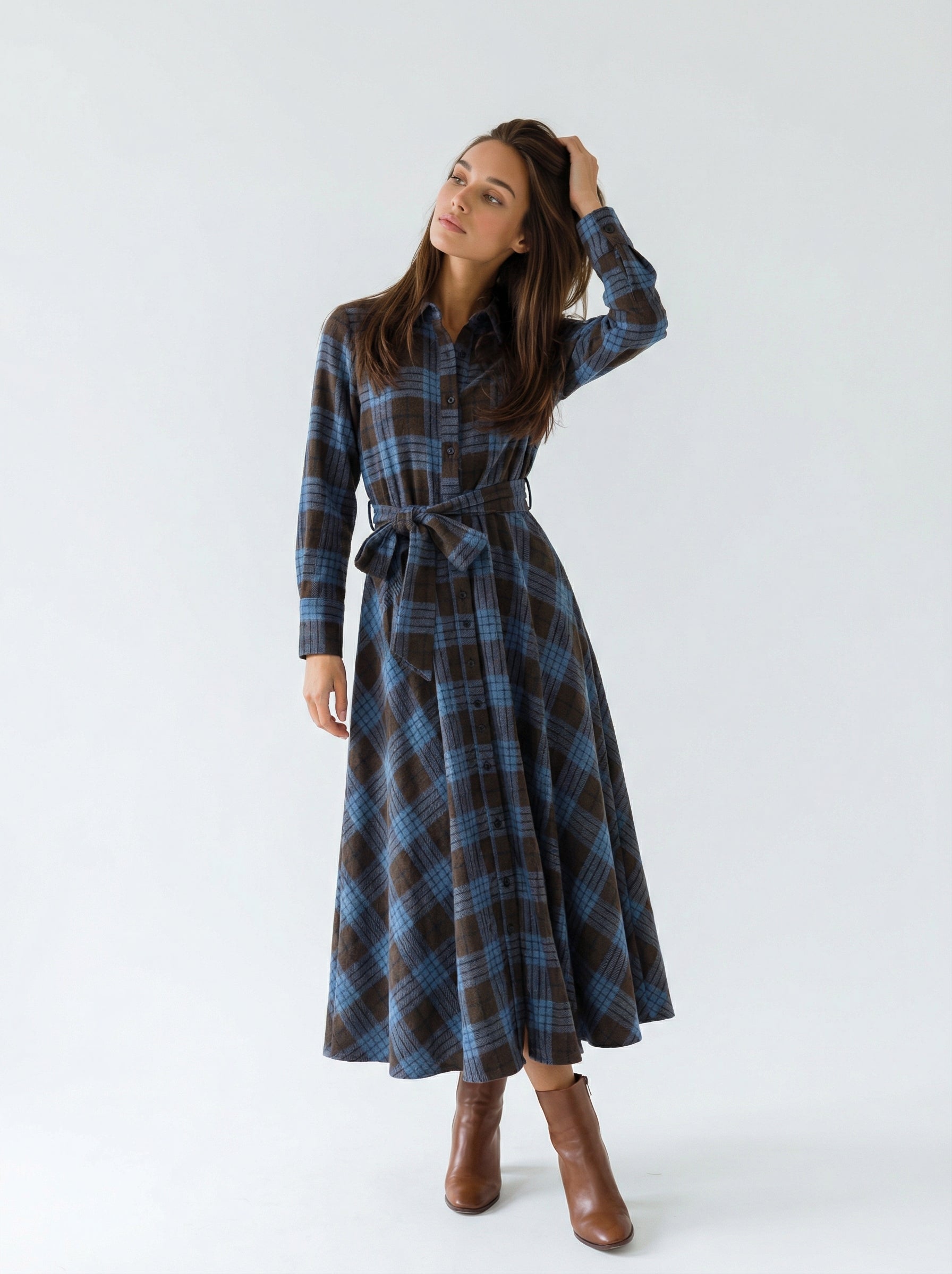 Abito Giselle - Marrone e Celeste donna