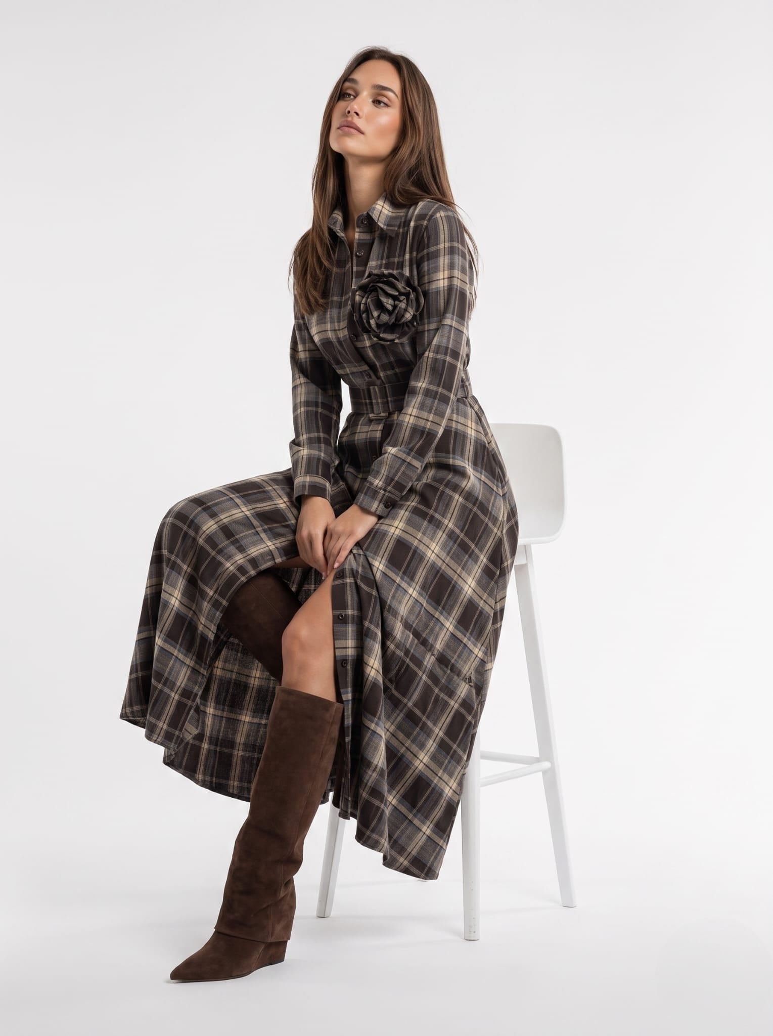 Chemisier Ottavia - Marrone Abito donna