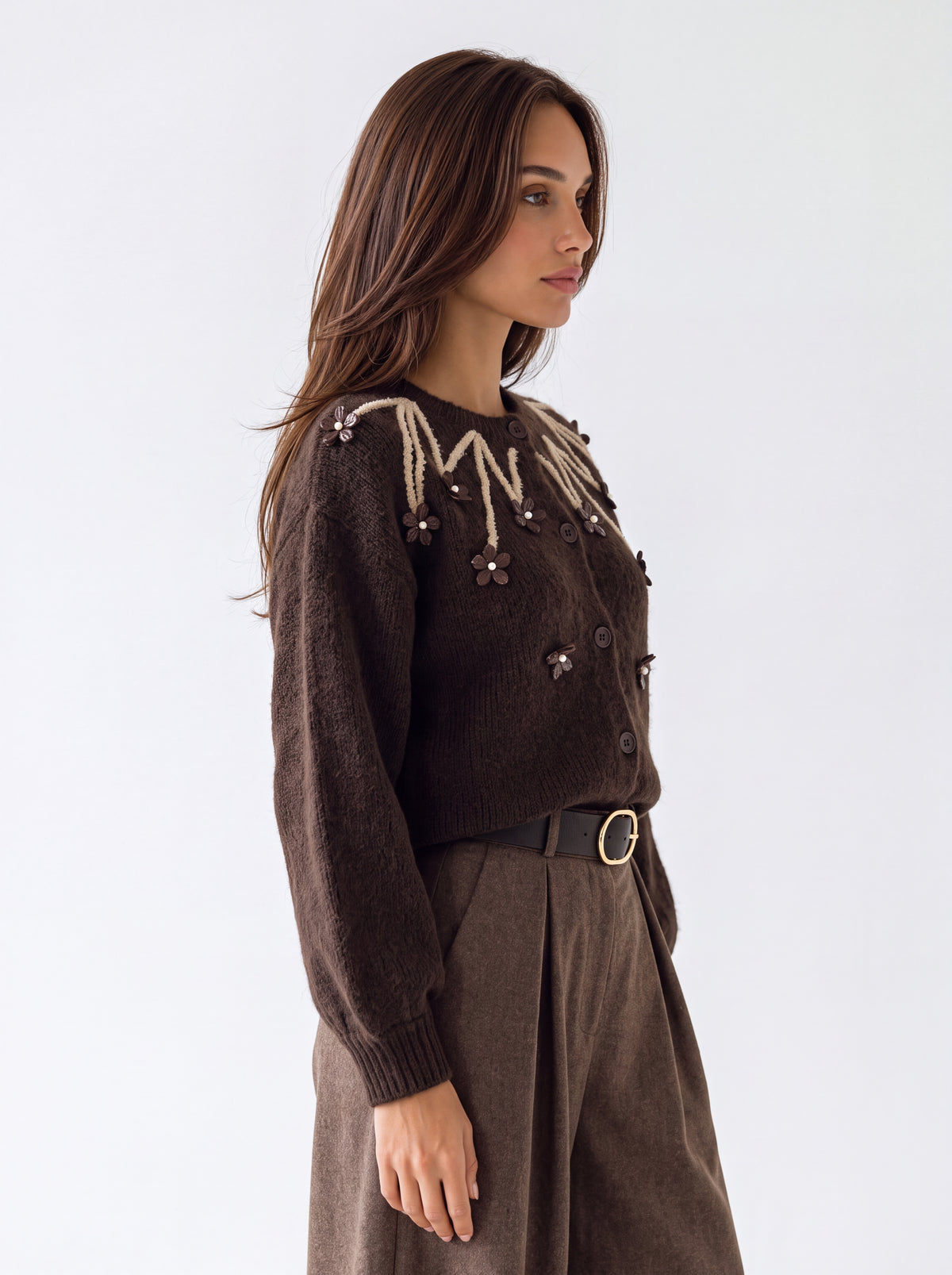 Cardigan Amarante – Marrone Mélange Cardigan donna