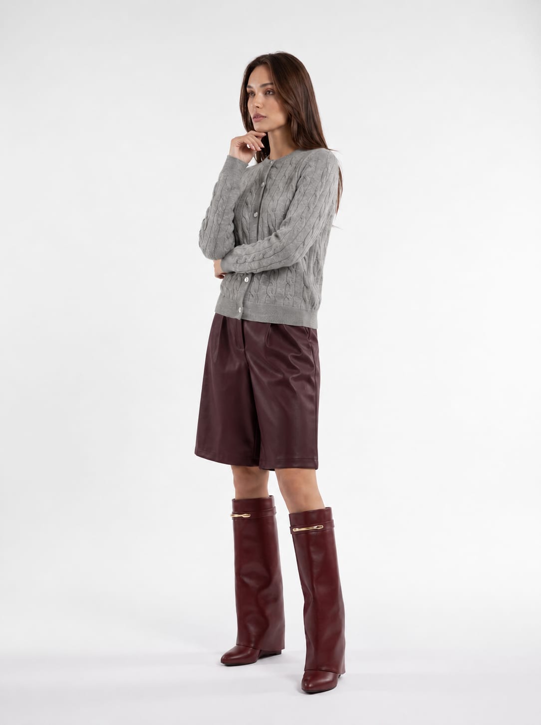 Cardigan Léonie - Grigio medio Cardigan donna