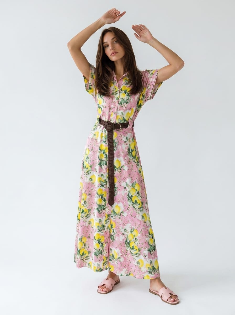 Abito Rachele - Limoni Rosa donna