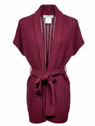 Isabella – Gilet morbido in lana Bordeaux donna