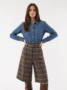Bermuda Livia - Check Cacao Pantalone donna