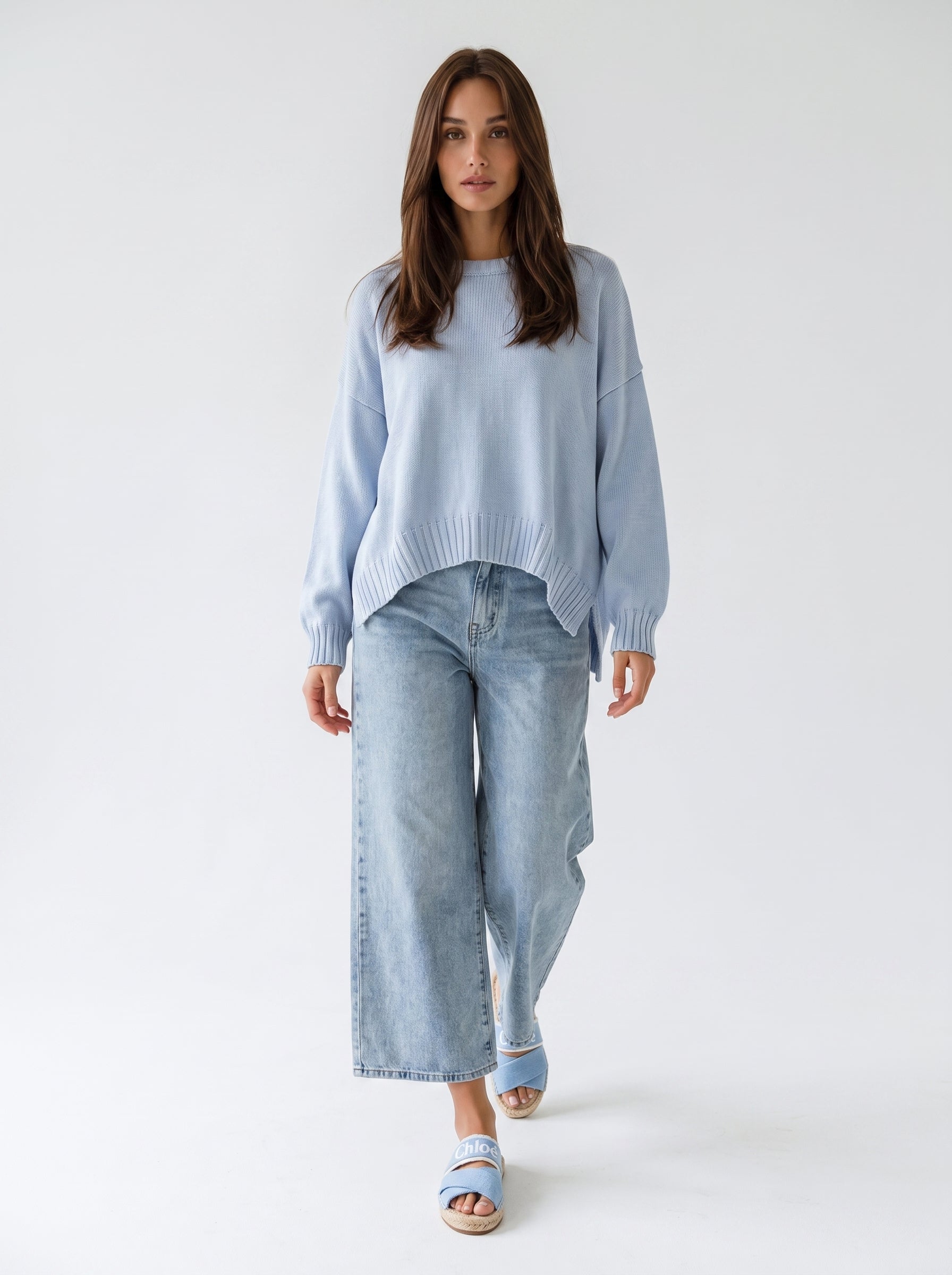 Maglia Nadia – Azzurro polvere donna