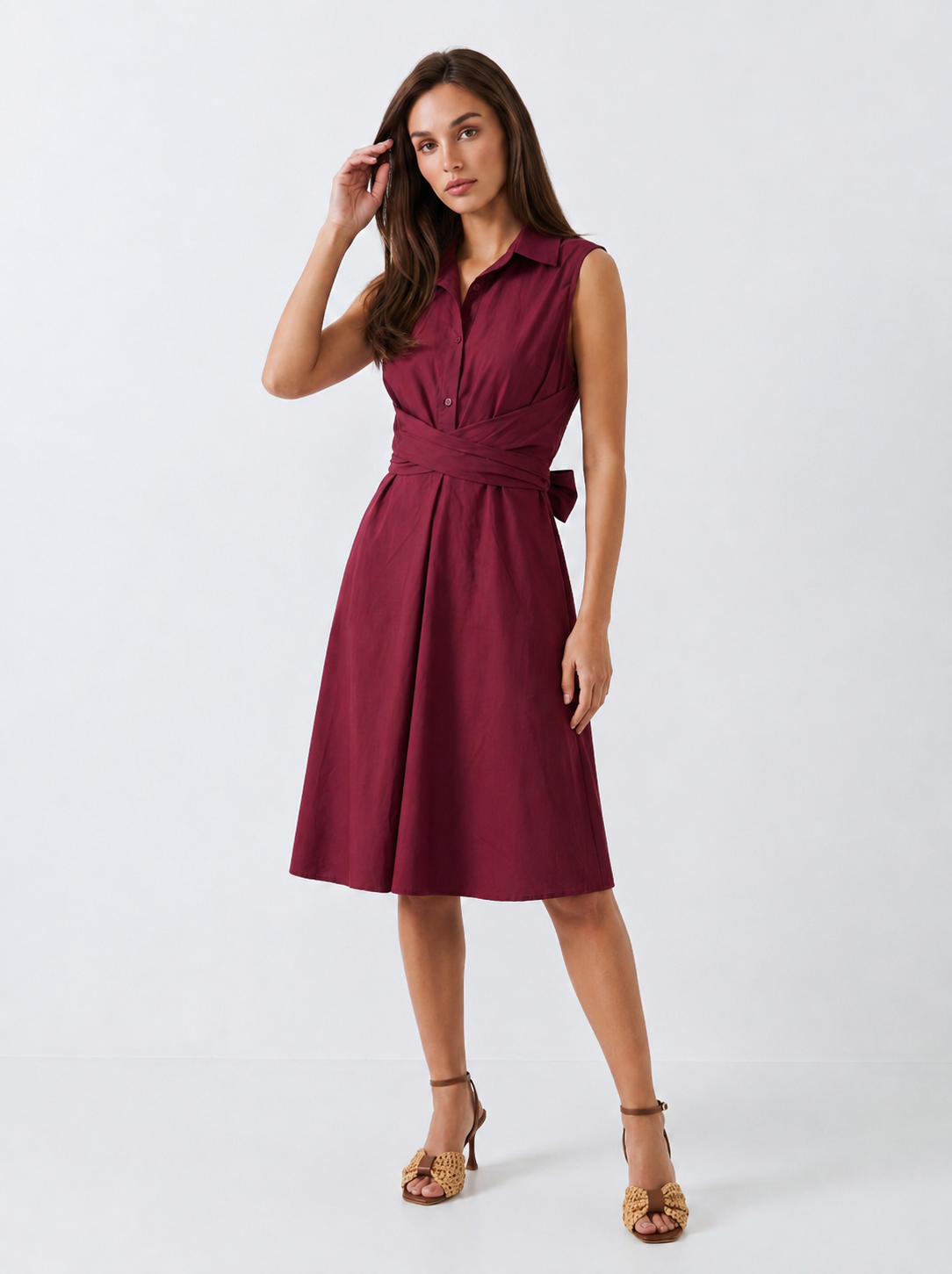 Abito Matilde Midi - Bordeaux donna
