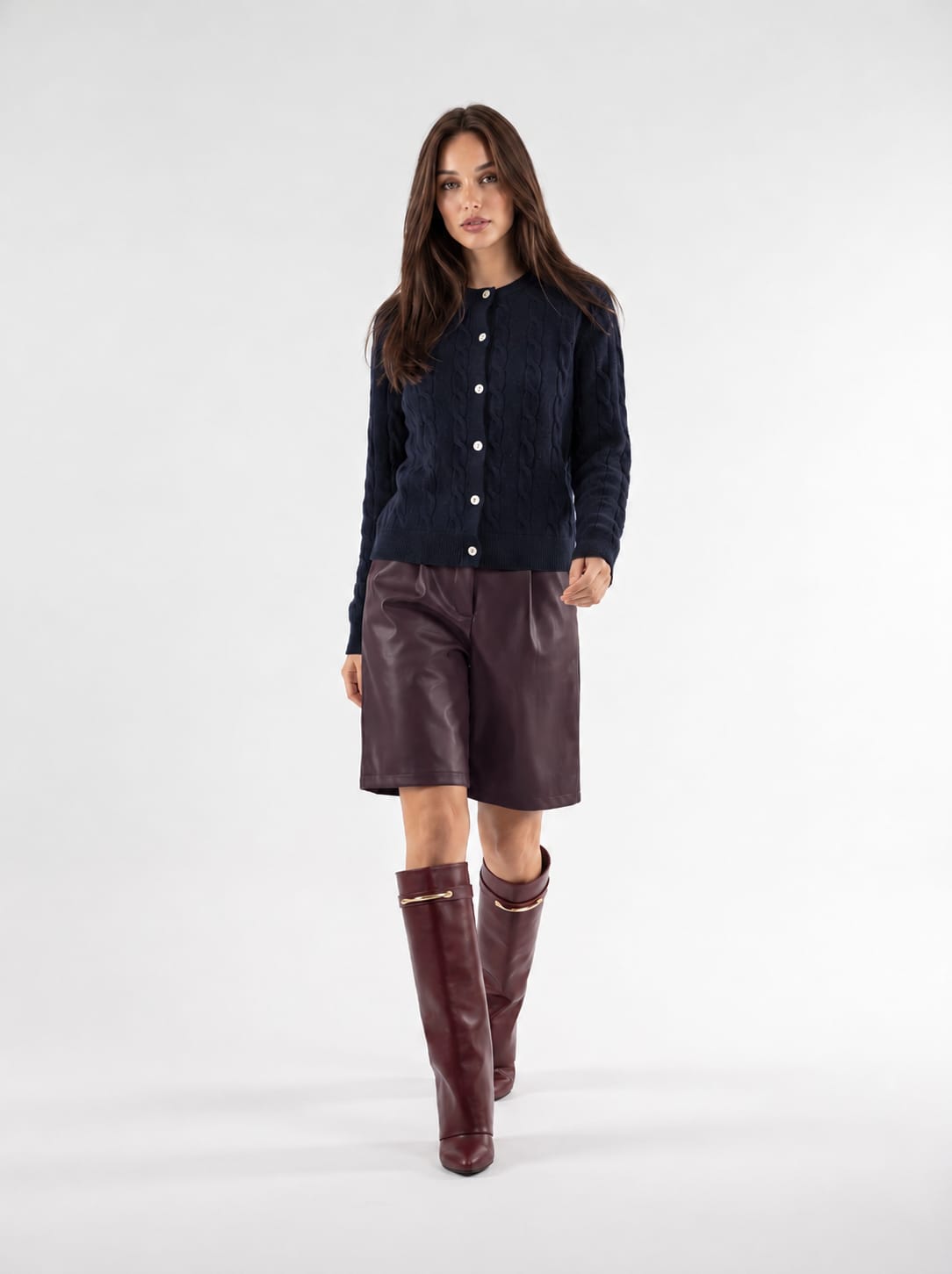 Bermuda Aline – Bordeaux Pantalone donna