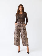 Pantalone Apolline – Animalier Beige Pantalone donna