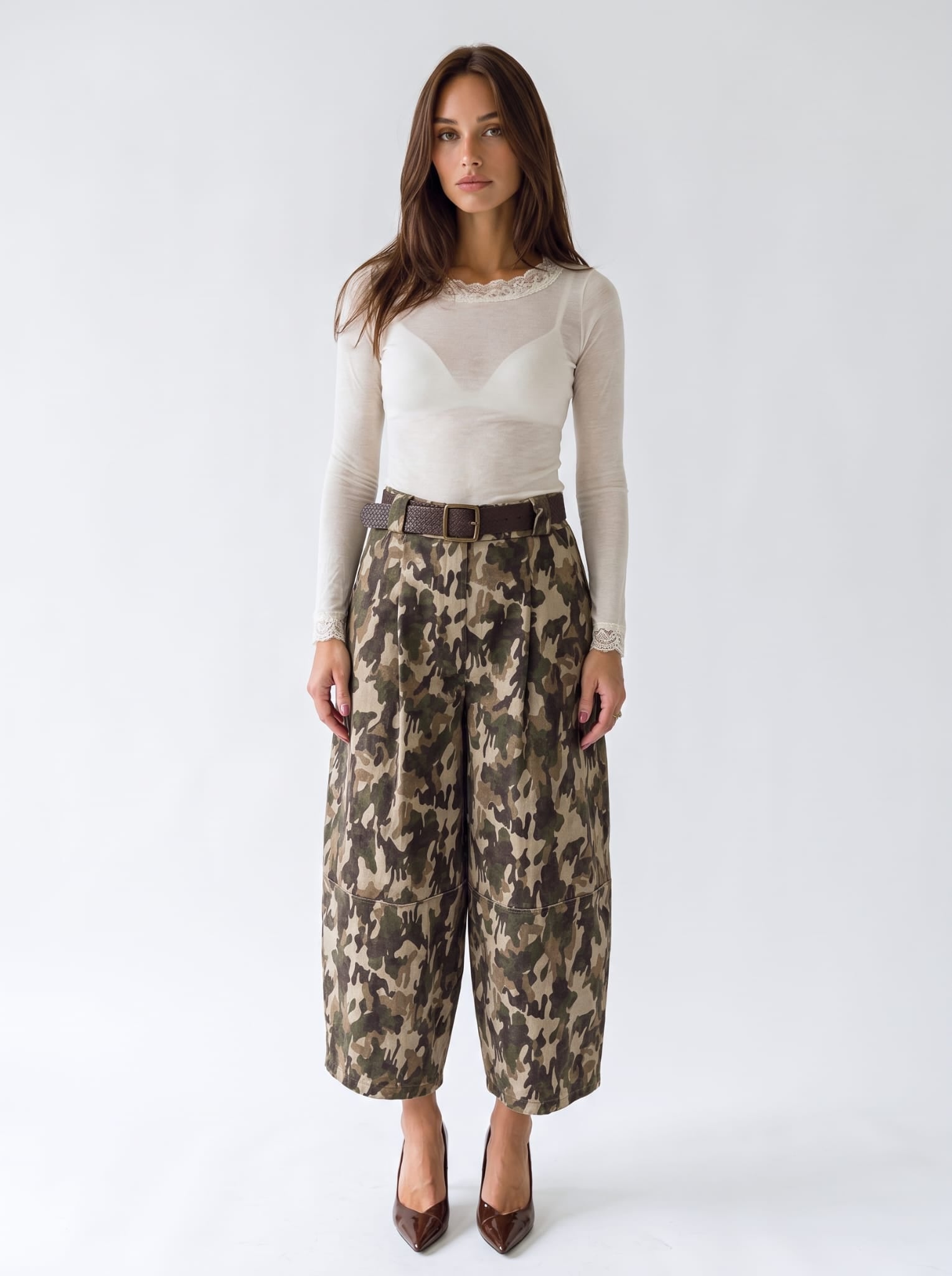 Pantalone Apolline – Camouflage Verde Pantalone donna