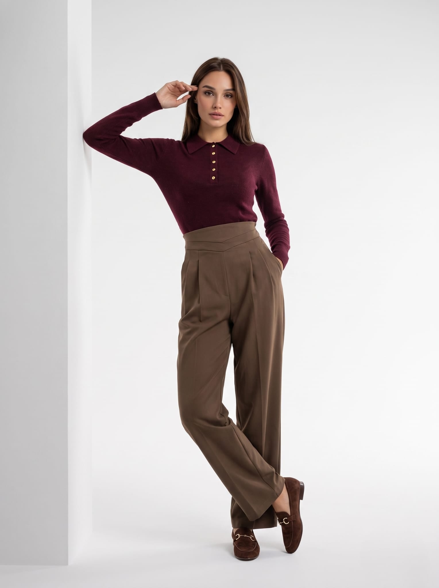 Polo Diletta - Bordeaux Maglia donna