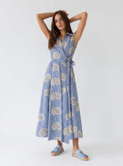 Abito Kyoto - azzurro a righe donna