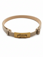 Cintura Elin in vera pelle con fibbia clip – donna