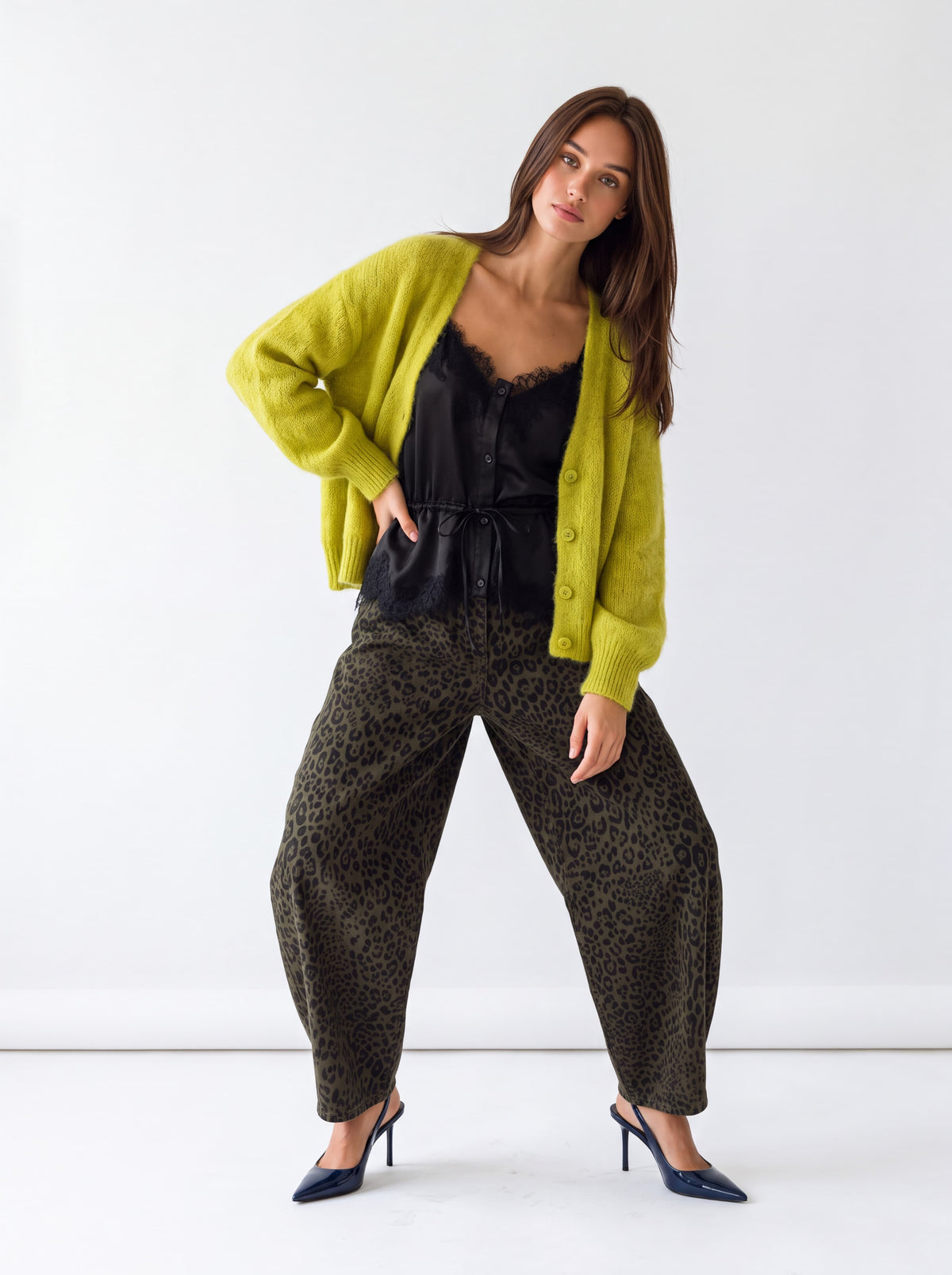 Cardigan Margaux – Verde Lime Cardigan donna