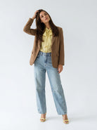 Giacca Katia in ecocamoscio – Camel donna