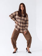 Camicia Althéa – Panna / Cuoio caramello Camicia donna