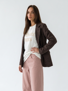 Giacca Katia in ecocamoscio – Marrone donna