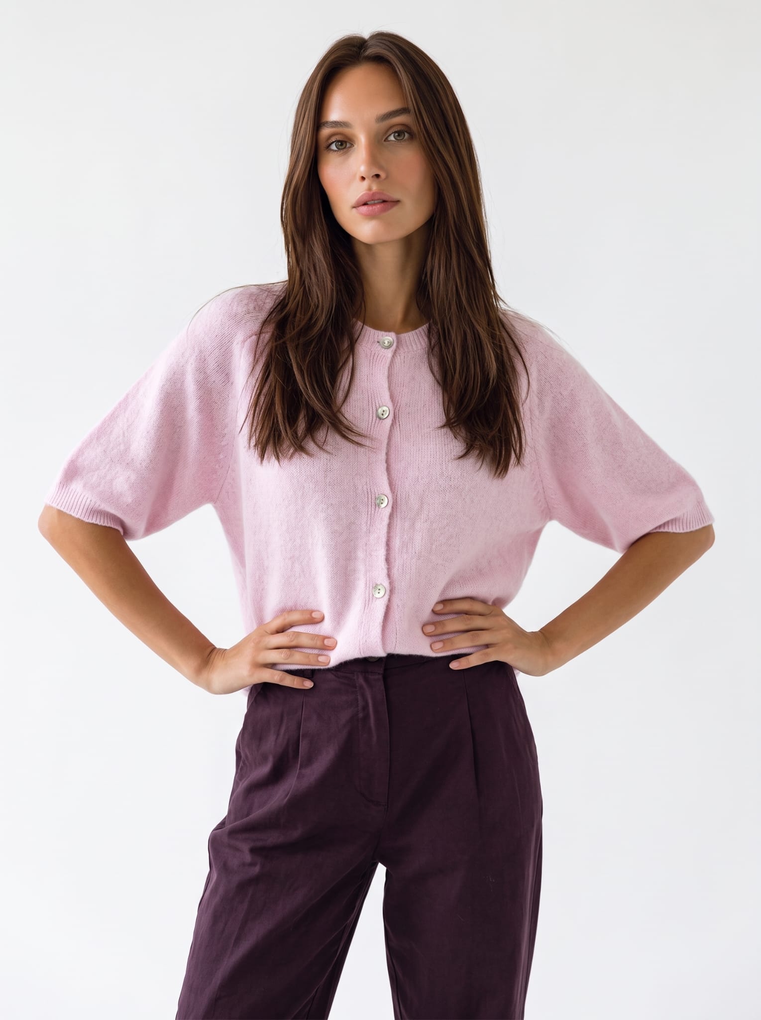 Cardigan Evania – Rosa Cipria Cardigan donna