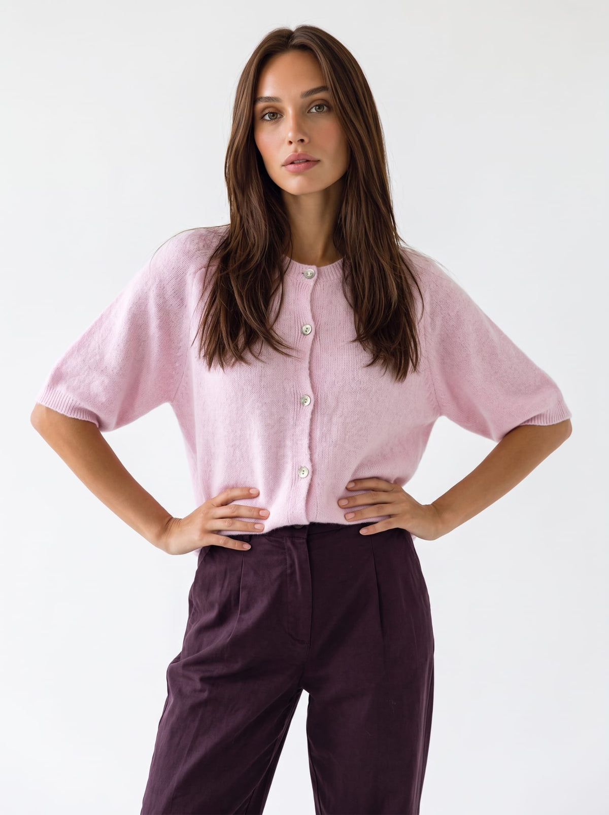 Cardigan Evania – Rosa Cipria Cardigan donna