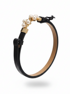 Cintura Perla in vera pelle con fibbia gioiello donna