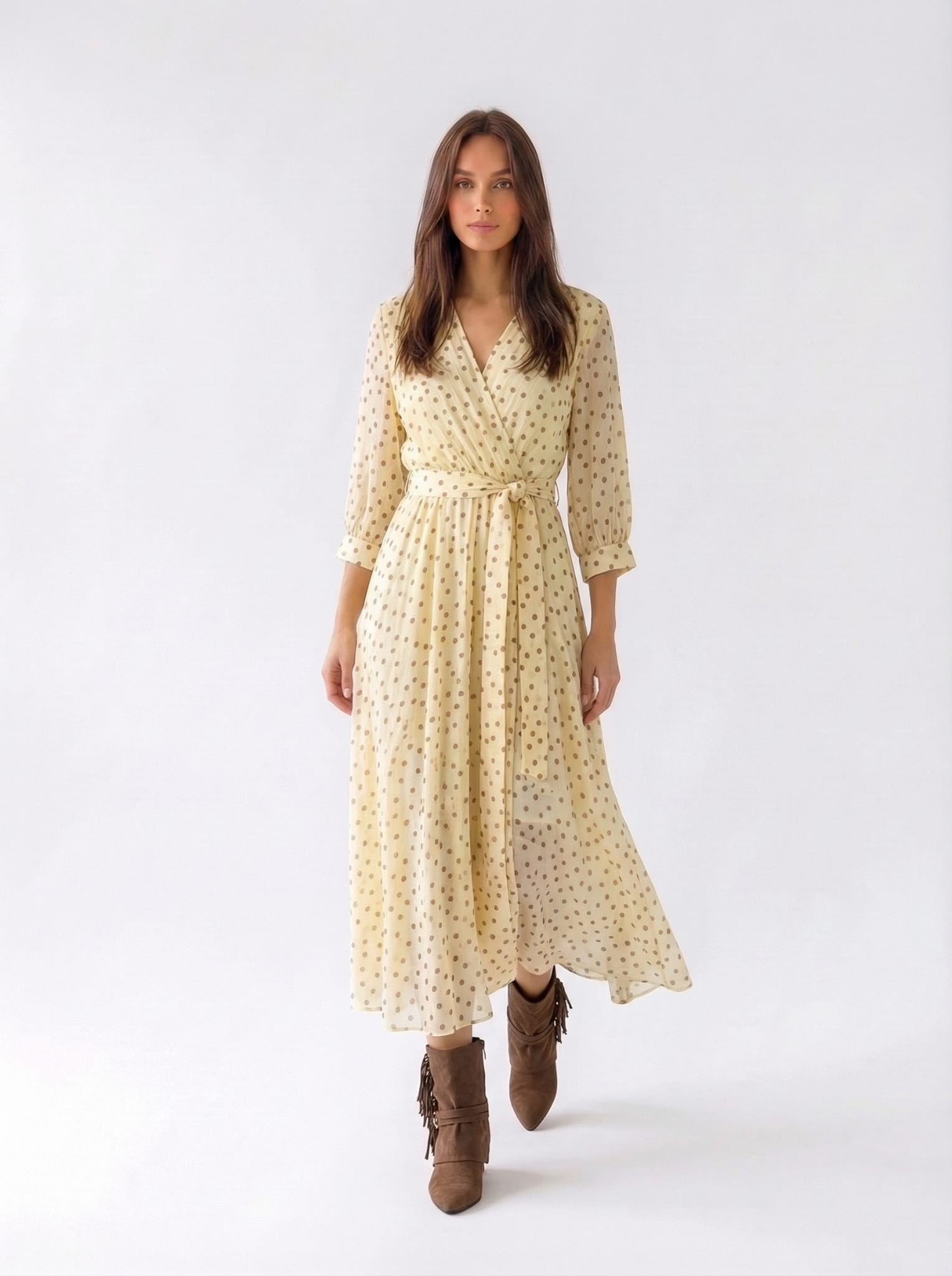 Abito Zaira - Giallo pois donna