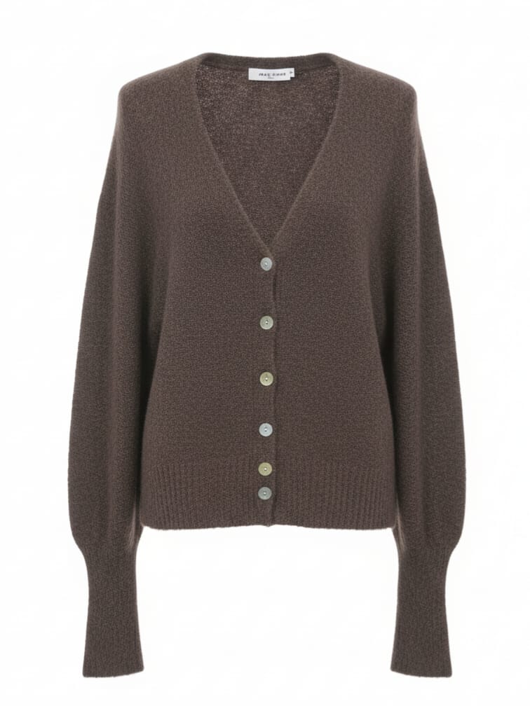 Stella – Cardigan in alpaca morbido Cioccolato donna