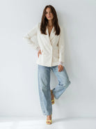 Jeans Chloe wide leg – Denim chiaro donna