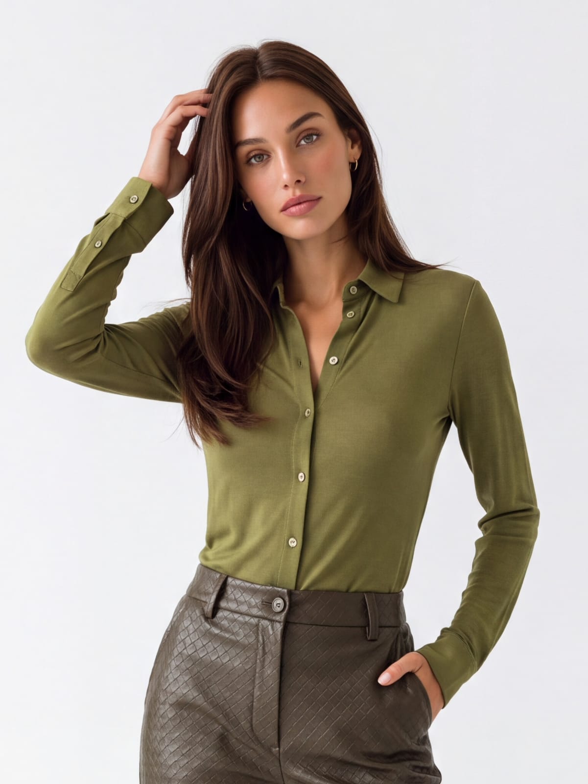 Camicia Osmée – Verde Oliva Camicia donna