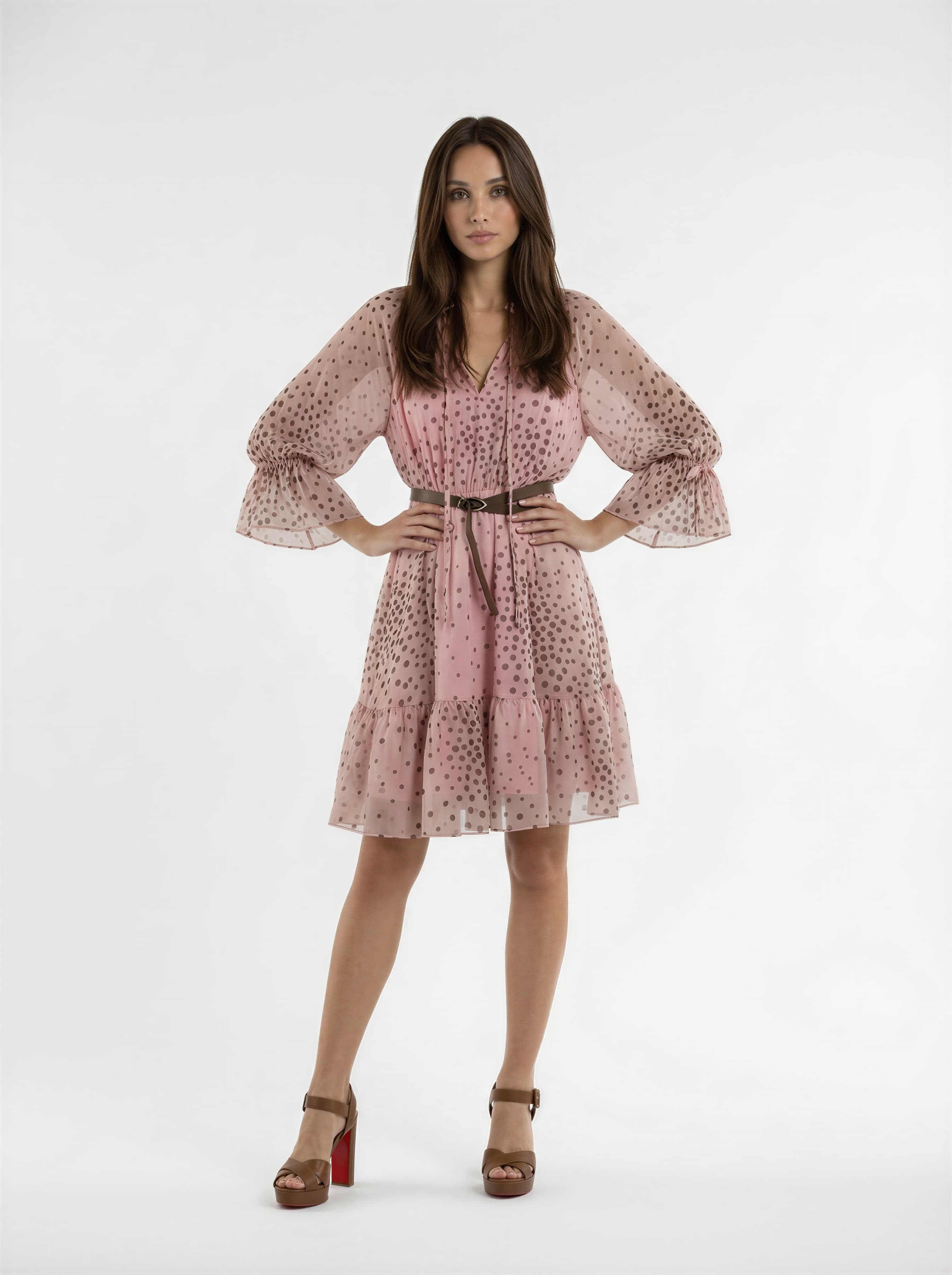 Abito Mirel pois - Rosa donna