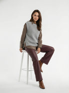 Elisabetta – Gilet morbido in lana Polvere donna