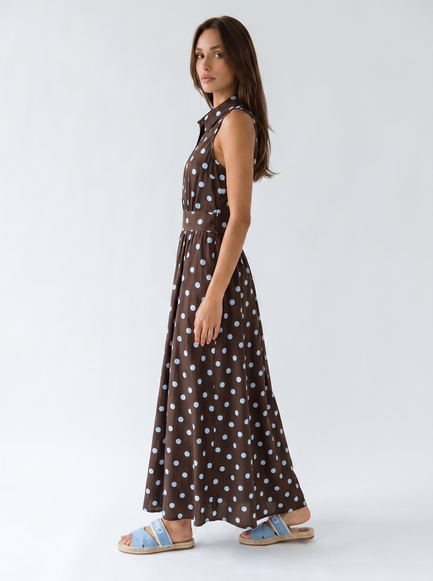 Abito Fiordaliso - Marrone a pois donna