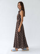Abito Fiordaliso - Marrone a pois donna