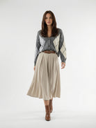 Cristal – Cardigan caldo in lana Grigio donna