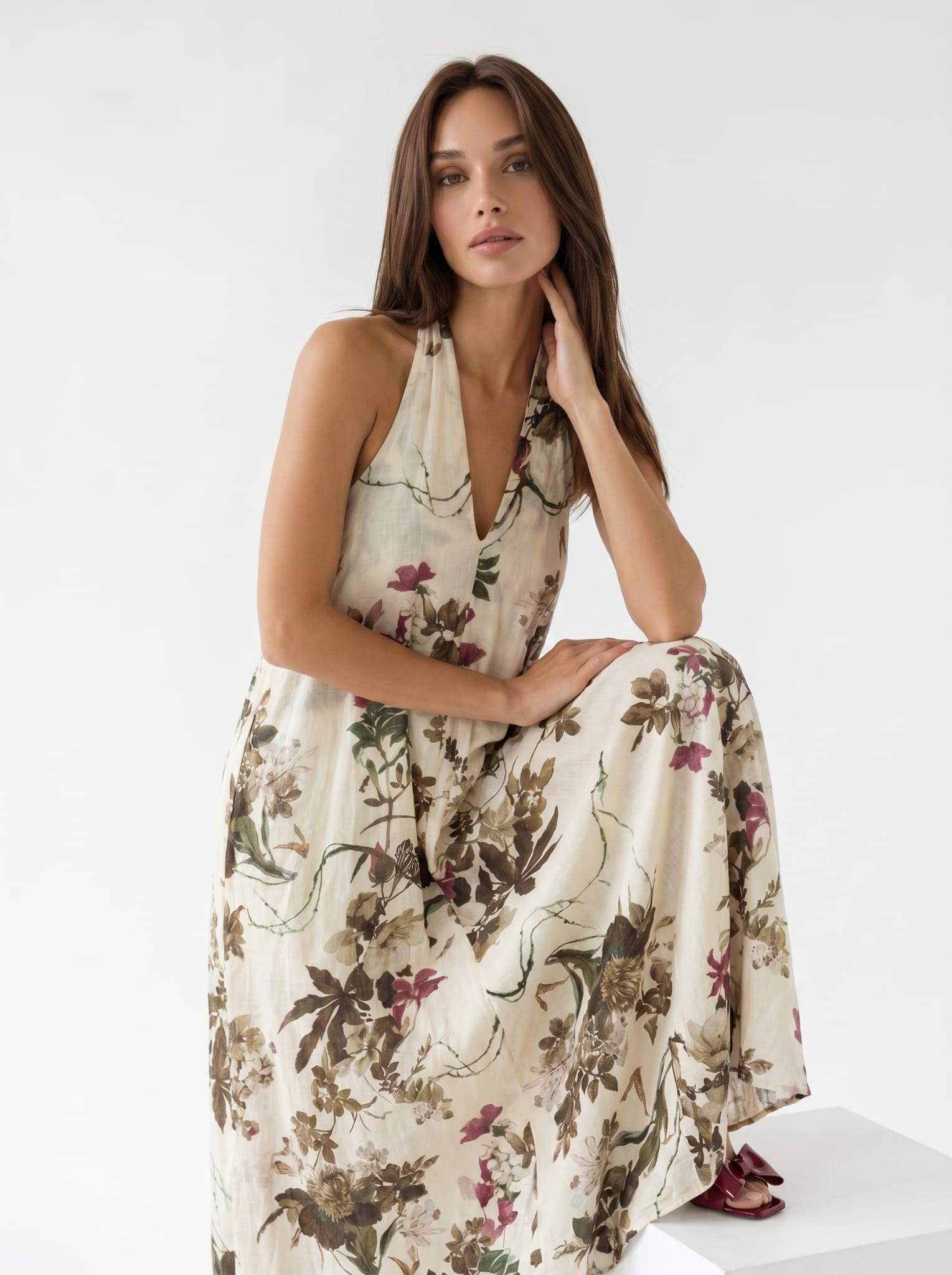 Abito Daphne - Fantasia magenta donna