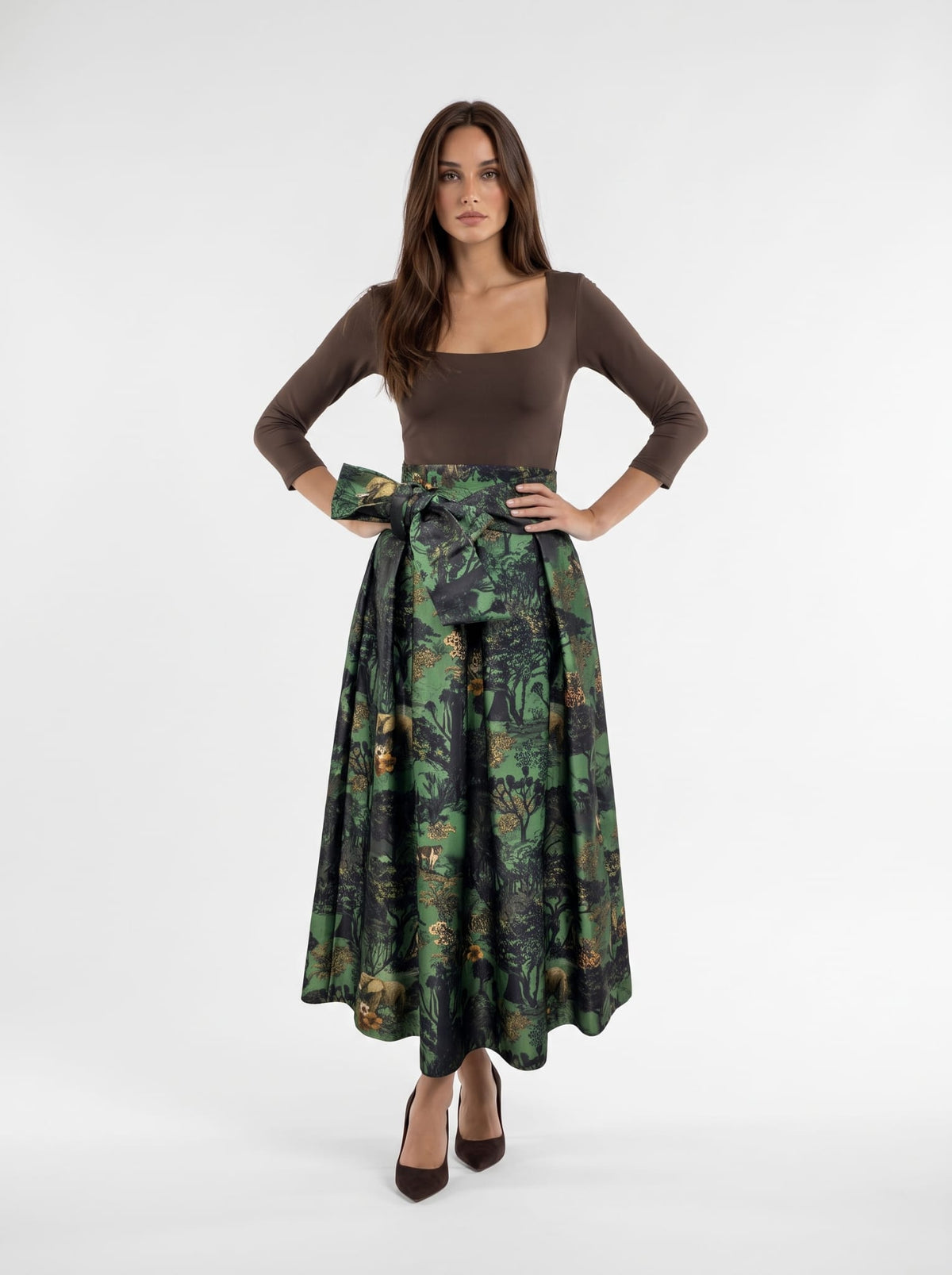 Gonna Solmira – Verde Multicolor Gonna donna