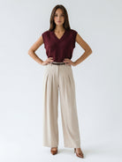 Fiorenza – Pull lana morbido everyday Bordeaux donna