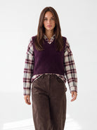 Gilet Delphine – Melanzana Maglia donna