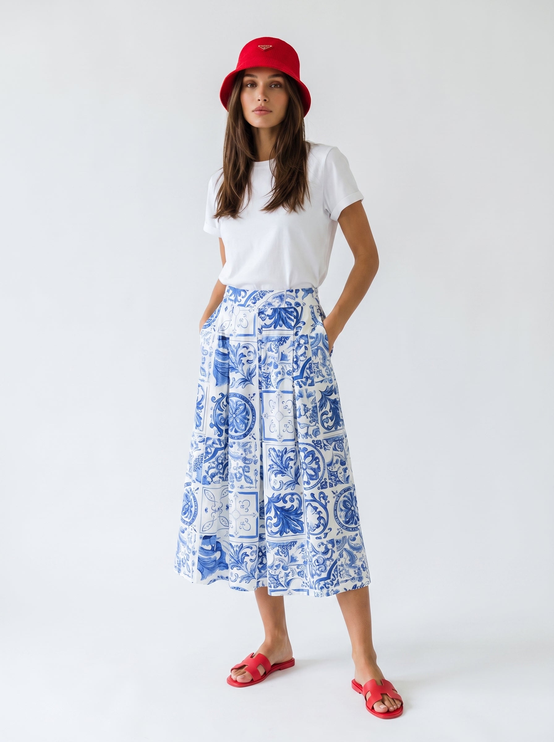 T-shirt Nina basica in cotone stretch – Bianco donna