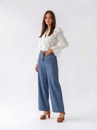 Jeans Maya wide leg – Denim medio donna