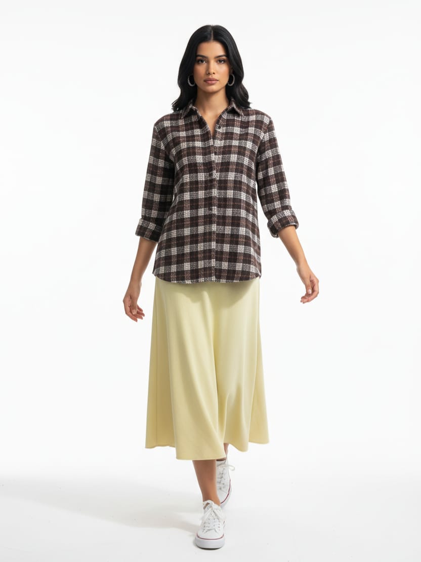 Camicia Katia - Marrone e burro donna