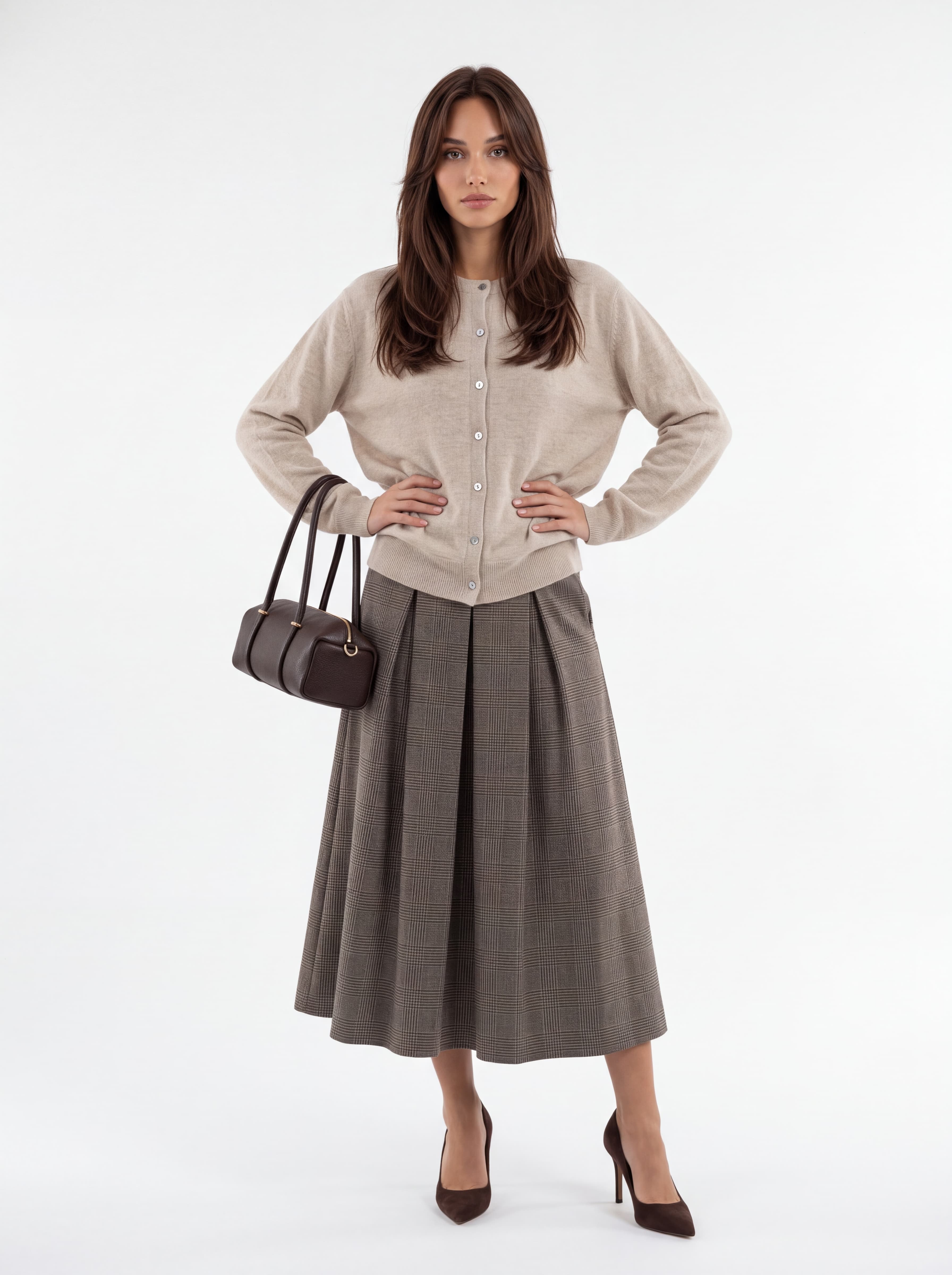 Cardigan Vivienne – Beige Mélange Cardigan donna