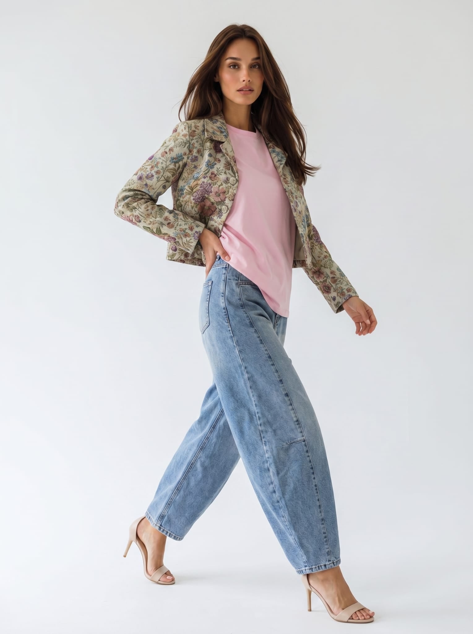 Blazer Camille jacquard – Fantasia floreale donna