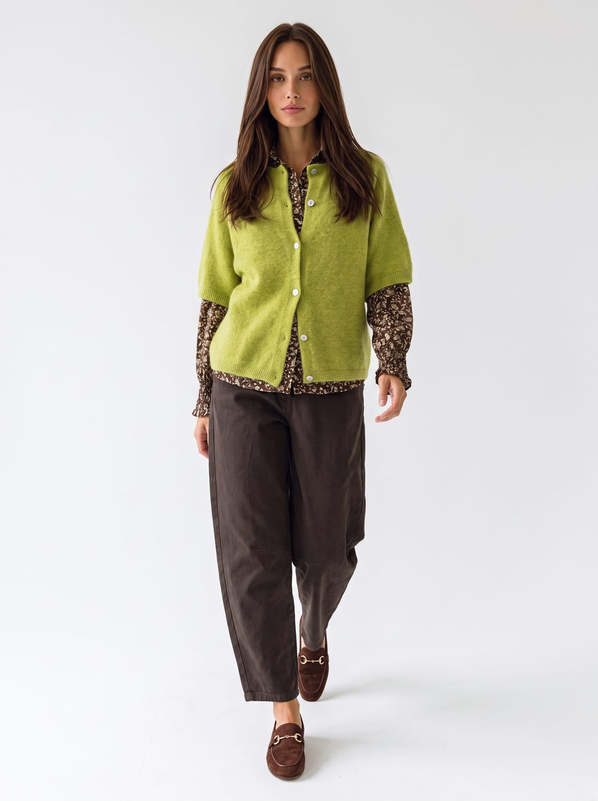 Cardigan Evania – Verde lime Cardigan donna